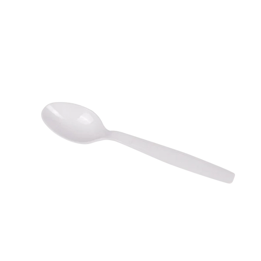 PS Plastic Extra Heavy Weight Tea Spoons, White