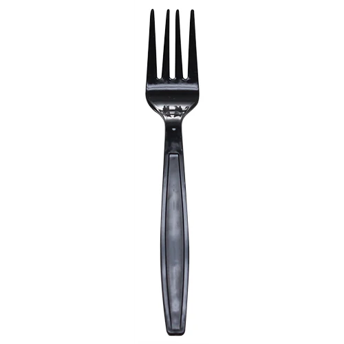 PP Plastic Extra Heavy Weight Forks, Black