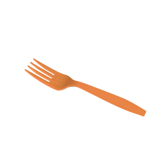 PP Plastic Extra Heavy Weight Forks, Orange