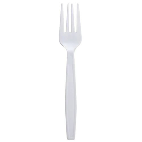PP Plastic Extra Heavy Weight Forks, White