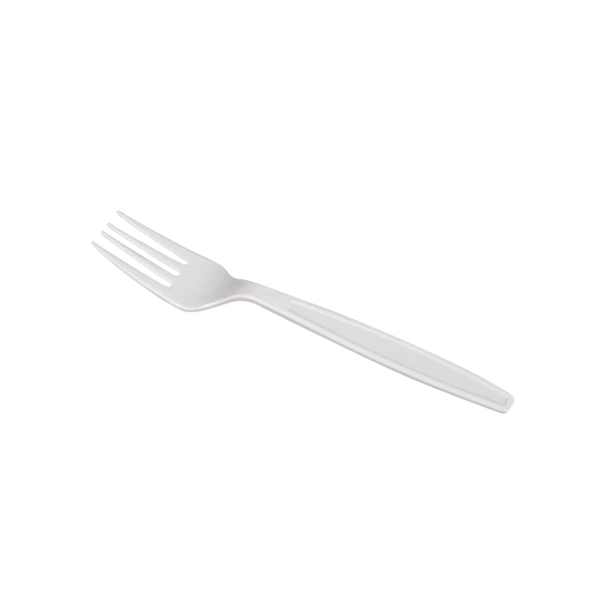 PP Plastic Extra Heavy Weight Forks, White