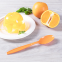 PP Plastic Extra Heavy Weight Tea Spoons, Orange