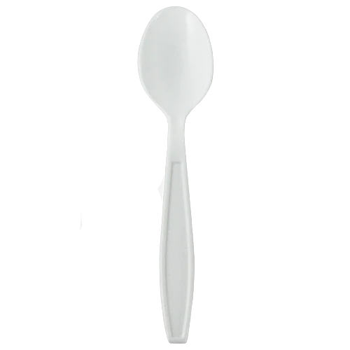 PP Plastic Extra Heavy Weight Tea Spoons, White