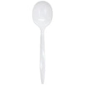 PS Plastic Medium Weight Soup Spoons Bulk Box, White