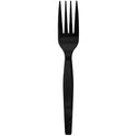 PS Plastic Medium-Heavy Weight Forks Bulk Box, Black