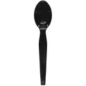 PS Plastic Medium-Heavy Weight Tea Spoons Bulk Box, Black