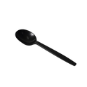 PP Plastic Premium Extra Heavy Weight Soup Spoon, Black