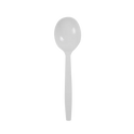 PP Plastic Premium Extra Heavy Soup Spoon, White