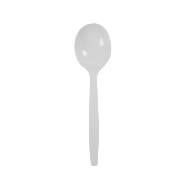 PP Plastic Premium Extra Heavy Soup Spoon, White