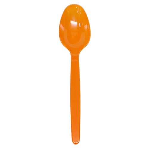 PS Plastic Heavy Weight Tea Spoons, Orange