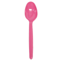 PS Plastic Heavy Weight Tea Spoons, Pink