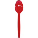 PS Plastic Heavy Weight Tea Spoons, Red