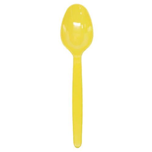 PS Plastic Heavy Weight Tea Spoons, Yellow