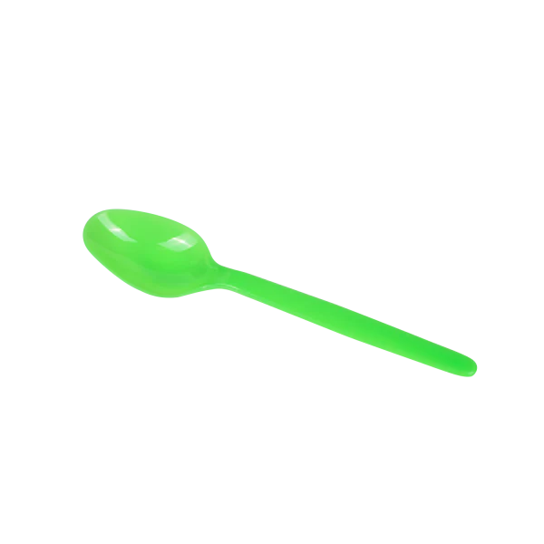 PS Plastic Heavy Weight Tea Spoons, Green