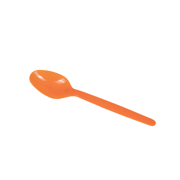 PS Plastic Heavy Weight Tea Spoons, Orange