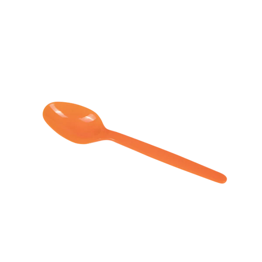 PS Plastic Heavy Weight Tea Spoons, Orange