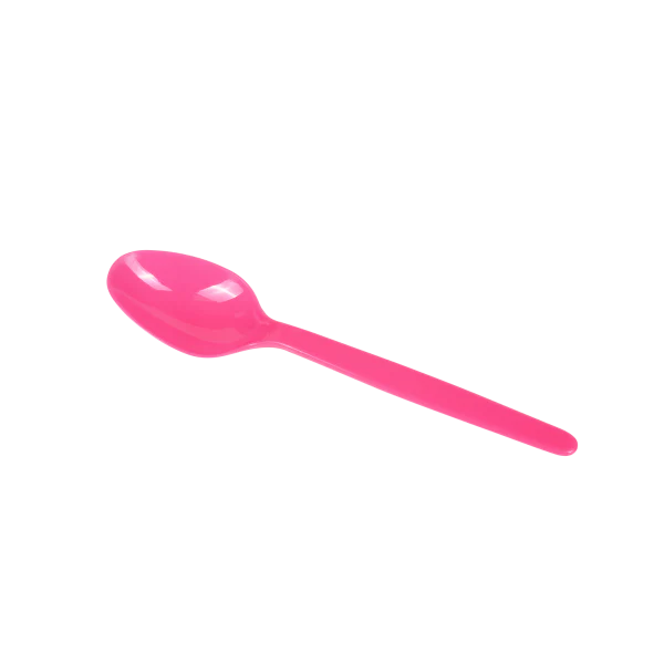 PS Plastic Heavy Weight Tea Spoons, Pink