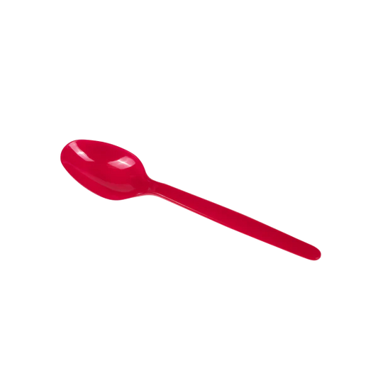 PS Plastic Heavy Weight Tea Spoons, Red