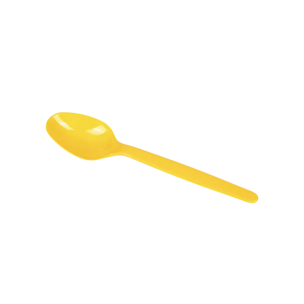 PS Plastic Heavy Weight Tea Spoons, Yellow