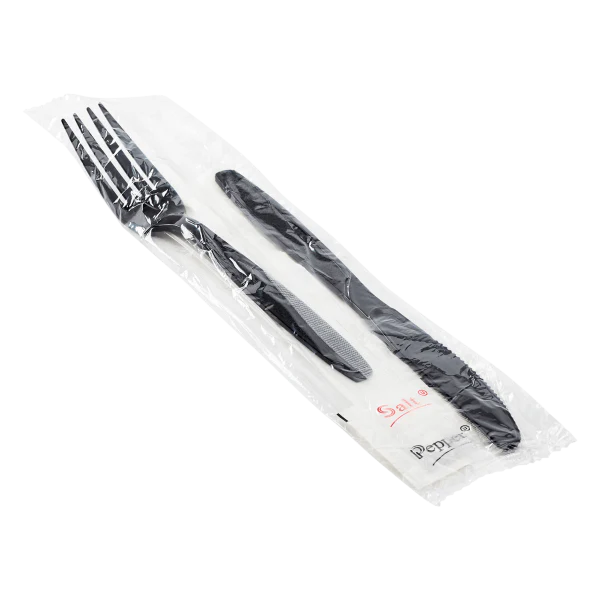 PS Heavy-Weight Cutlery Kits (Knife, Fork, 1-ply Napkin, Salt, Pepper)