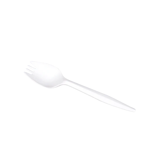 PP Plastic Medium Weight Sporks, White