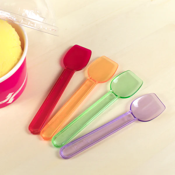 PS Plastic Gelato Spoons, Rainbow