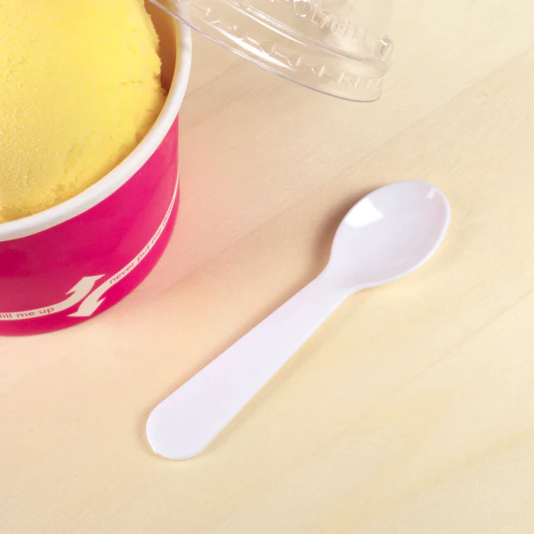 PS Plastic Tasting Spoon, White