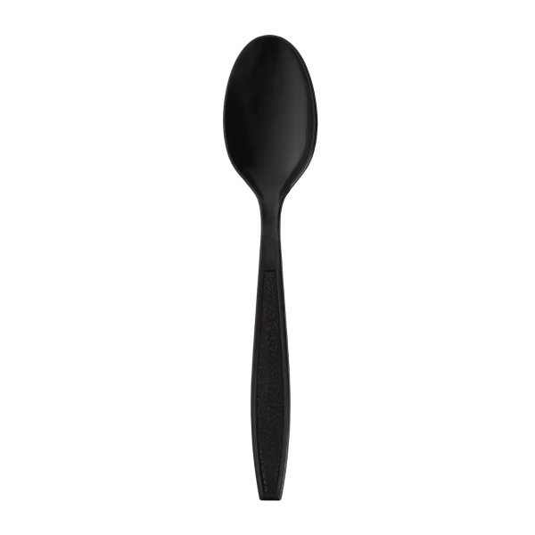 PP Plastic Heavy-Weight Tea Spoon Wrapped, Black