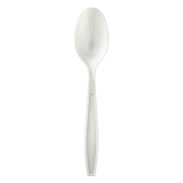 PP Plastic Heavy-Weight Tea Spoon Wrapped, White