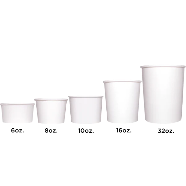 24oz Food Containers (142mm), White